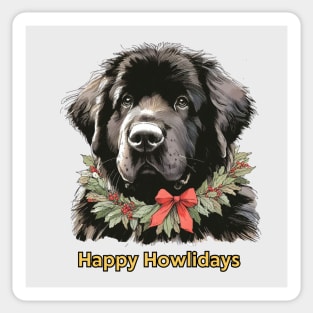 Happy Howlidays Newfoundland Sticker